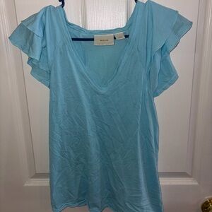 Anthropologie Maeve Sky Blue Blouse
